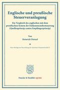 Dietzel / Herkner |  Englische und preußische Steuerveranlagung. | eBook | Sack Fachmedien