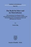 Uhlig |  Das Recht bei Marx und im Materialismus. | eBook | Sack Fachmedien
