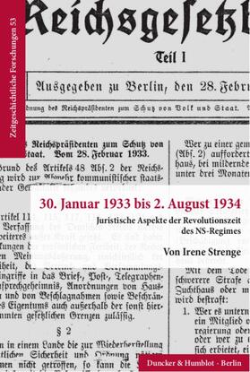 Strenge | 30. Januar 1933 bis 2. August 1934. | E-Book | sack.de