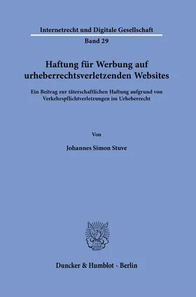 Stuve |  Haftung für Werbung auf urheberrechtsverletzenden Websites. | eBook | Sack Fachmedien