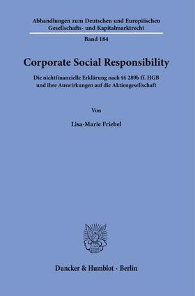 Friebel | Corporate Social Responsibility. | E-Book | sack.de