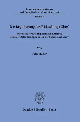 Huller | Die Regulierung des Rideselling (Uber). | E-Book | sack.de