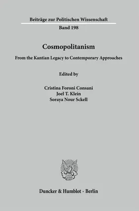Foroni Consani / Nour Sckell / Klein |  Cosmopolitanism. | eBook | Sack Fachmedien