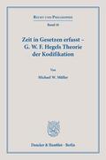 Müller |  Zeit in Gesetzen erfasst – G. W. F. Hegels Theorie der Kodifikation. | eBook | Sack Fachmedien