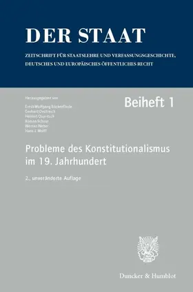 Böckenförde |  Probleme des Konstitutionalismus im 19. Jahrhundert. | eBook | Sack Fachmedien