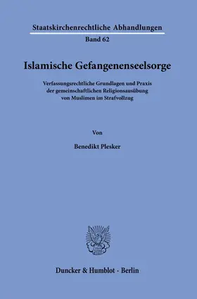 Plesker |  Islamische Gefangenenseelsorge. | eBook | Sack Fachmedien