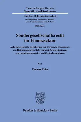 Thies |  Sondergesellschaftsrecht im Finanzsektor. | eBook | Sack Fachmedien