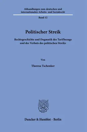 Tschenker | Politischer Streik. | E-Book | sack.de