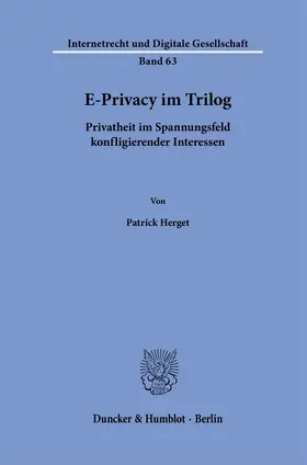 Herget |  E-Privacy im Trilog | eBook | Sack Fachmedien