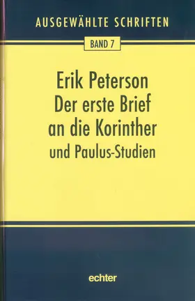 Peterson / Weidemann |  Der erste Brief an die Korinther und Paulus-Studien | eBook | Sack Fachmedien