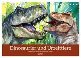 CALVENDO / Frost |  Dinosaurier und Urzeittiere - Wesen aus längst vergangenen Zeiten (Tischkalender 2025 DIN A5 quer), CALVENDO Monatskalender | Sonstiges |  Sack Fachmedien