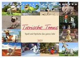 CALVENDO / Schröder |  Tierische Toons (Tischkalender 2025 DIN A5 quer), CALVENDO Monatskalender | Sonstiges |  Sack Fachmedien