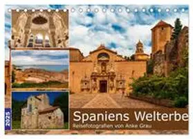 CALVENDO / Grau |  Spaniens Welterbe (Tischkalender 2025 DIN A5 quer), CALVENDO Monatskalender | Sonstiges |  Sack Fachmedien
