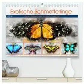 CALVENDO / Frost |  Exotische Schmetterlinge - Die schönsten Falter der Welt in Aquarell (hochwertiger Premium Wandkalender 2025 DIN A2 quer), Kunstdruck in Hochglanz | Sonstiges |  Sack Fachmedien