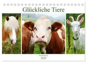 Kruse / CALVENDO | Glückliche Tiere (Tischkalender 2025 DIN A5 quer), CALVENDO Monatskalender | Sonstiges | 978-3-435-07681-9 | sack.de
