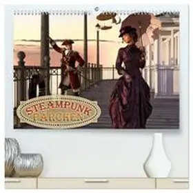 CALVENDO / Schröder |  Steampunk Pärchen (hochwertiger Premium Wandkalender 2025 DIN A2 quer), Kunstdruck in Hochglanz | Sonstiges |  Sack Fachmedien