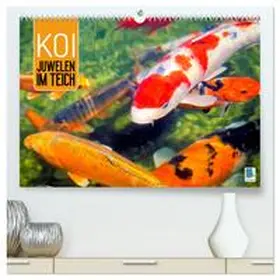 CALVENDO |  Koi: Juwelen im Teich (hochwertiger Premium Wandkalender 2025 DIN A2 quer), Kunstdruck in Hochglanz | Sonstiges |  Sack Fachmedien