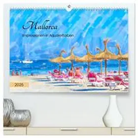 CALVENDO / Frost |  Mallorca - Impressionen in Aquarellfarben (hochwertiger Premium Wandkalender 2025 DIN A2 quer), Kunstdruck in Hochglanz | Sonstiges |  Sack Fachmedien