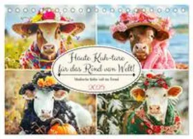 CALVENDO / Hurley |  Haute Kuh-ture für das Rind von Welt! Modische Kühe voll im Trend (Tischkalender 2025 DIN A5 quer), CALVENDO Monatskalender | Sonstiges |  Sack Fachmedien