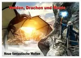 CALVENDO / Schröder |  Helden, Drachen und Magie - Neue fantastische Welten (Wandkalender 2025 DIN A2 quer), CALVENDO Monatskalender | Sonstiges |  Sack Fachmedien