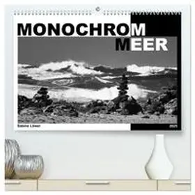 CALVENDO / Löwer |  Monochrom Meer (hochwertiger Premium Wandkalender 2025 DIN A2 quer), Kunstdruck in Hochglanz | Sonstiges |  Sack Fachmedien