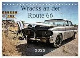 CALVENDO / Silberstein |  Wracks an der Route 66 (Tischkalender 2025 DIN A5 quer), CALVENDO Monatskalender | Sonstiges |  Sack Fachmedien
