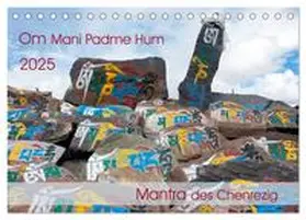 CALVENDO / Bergermann |  Om Mani Padme Hum – Mantra des Chenrezig (Tischkalender 2025 DIN A5 quer), CALVENDO Monatskalender | Sonstiges |  Sack Fachmedien
