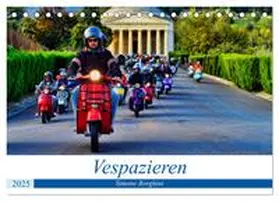 CALVENDO / Borghini |  Vespazieren (Tischkalender 2025 DIN A5 quer), CALVENDO Monatskalender | Sonstiges |  Sack Fachmedien