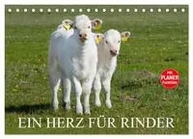 CALVENDO / Starick |  Ein Herz für Rinder (Tischkalender 2025 DIN A5 quer), CALVENDO Monatskalender | Sonstiges |  Sack Fachmedien