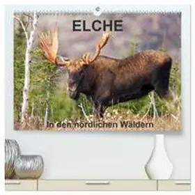 CALVENDO / Henry |  ELCHE In den nördlichen Wäldern (hochwertiger Premium Wandkalender 2025 DIN A2 quer), Kunstdruck in Hochglanz | Sonstiges |  Sack Fachmedien