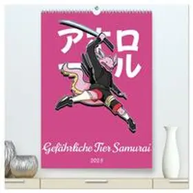 CALVENDO / Schmidt |  Gefährliche Tier Samurai (hochwertiger Premium Wandkalender 2025 DIN A2 hoch), Kunstdruck in Hochglanz | Sonstiges |  Sack Fachmedien