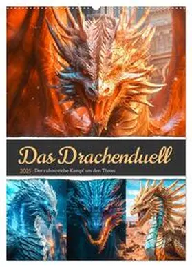 CALVENDO / Gierok-Latniak | Das Drachenduell (Wandkalender 2025 DIN A2 hoch), CALVENDO Monatskalender | Sonstiges | 978-3-435-86656-4 | www.sack.de