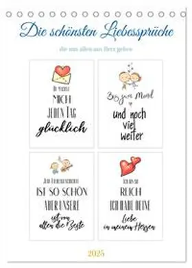 CALVENDO / Gierok-Latniak |  Liebessprüche (Tischkalender 2025 DIN A5 hoch), CALVENDO Monatskalender | Sonstiges |  Sack Fachmedien