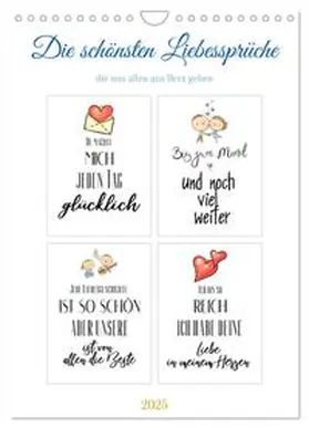 CALVENDO / Gierok-Latniak |  Liebessprüche (Wandkalender 2025 DIN A4 hoch), CALVENDO Monatskalender | Sonstiges |  Sack Fachmedien