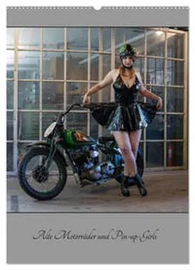 CALVENDO / woodplane |  Alte Motorräder und Pin-up-Girls (Wandkalender 2025 DIN A2 hoch), CALVENDO Monatskalender | Sonstiges |  Sack Fachmedien