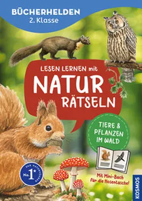 Herrmann |  Lesen lernen mit Naturrätseln, Bücherhelden 2. Klasse, Tiere und Pflanzen im Wald | Buch |  Sack Fachmedien