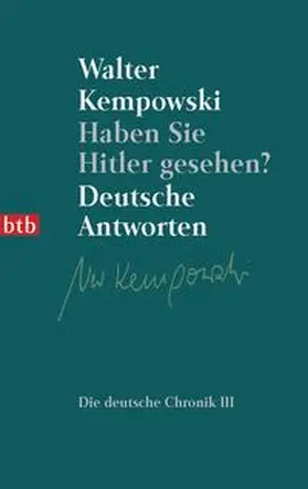 Kempowski |  Haben Sie Hitler gesehen? | Buch |  Sack Fachmedien