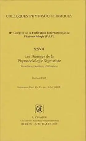  Les Données de la Phytosociologie Sigmatiste | Buch |  Sack Fachmedien