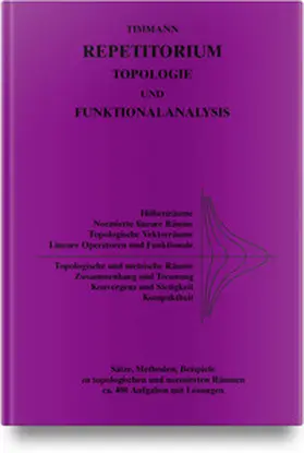 Timmann |  Repetitorium Topologie und Funktionalanalysis | Buch |  Sack Fachmedien