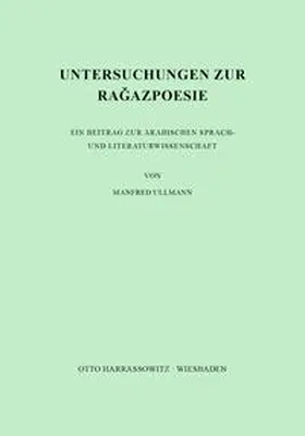 Ullmann |  Untersuchungen zur Ragazpoesie | Buch |  Sack Fachmedien