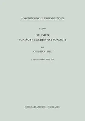Leitz | Studien zur ägyptischen Astronomie | Buch | 978-3-447-03157-8 | sack.de