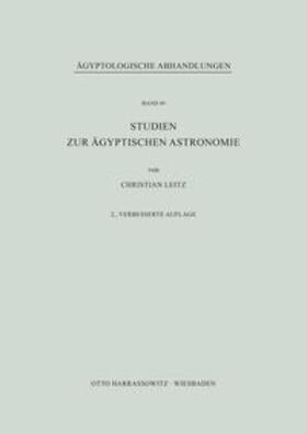 Leitz | Studien zur ägyptischen Astronomie | Buch | 978-3-447-03157-8 | sack.de