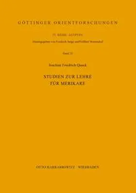 Quack |  Studien zur Lehre für Merikare | Buch |  Sack Fachmedien