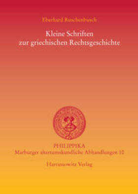 Ruschenbusch |  Kleine Schriften zur griechischen Rechtsgeschichte | Buch |  Sack Fachmedien