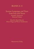Macuch / Maggi / Sundermann |  Iranian Languages and Texts from Iran and Turan | Buch |  Sack Fachmedien