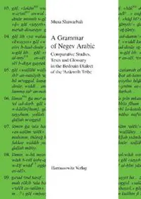 Shawarbah |  A Grammar of Negev Arabic | Buch |  Sack Fachmedien