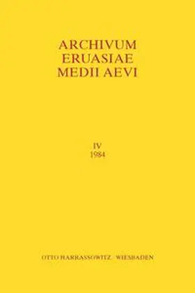 Golden / Halasi-Kun / Martinez |  Archivum Eurasiae Medii Aevi IV (1984) | Buch |  Sack Fachmedien