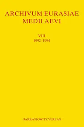 Allsen / Golden / Martinez |  Archivum Eurasiae Medii Aevi VIII (1992-1994) | Buch |  Sack Fachmedien
