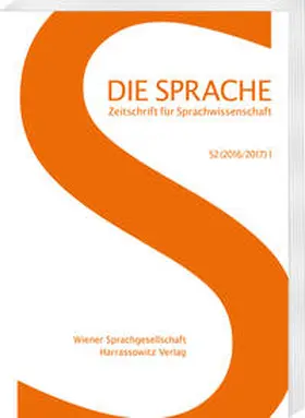 Luschützky / Nedoma / Schumacher |  Die Sprache 52 (2016/17) 1 | Buch |  Sack Fachmedien