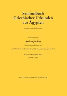 Jördens |  Sammelbuch griechischer Urkunden aus Ägypten | Buch |  Sack Fachmedien